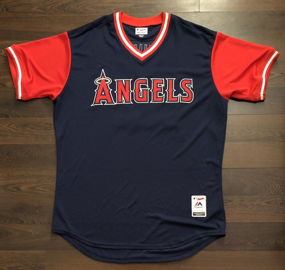 Rare Majestic Mike Trout "Kiiiiid" Navy/Red Los Angeles Angels 2017 MRSP $275